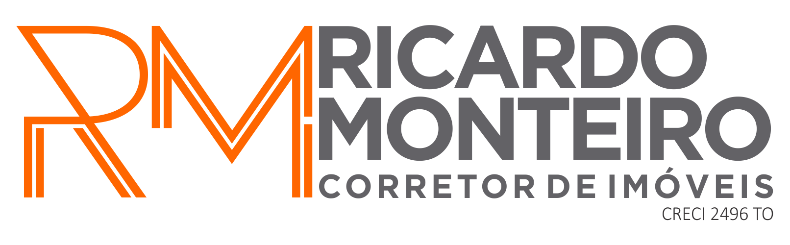 Logotipo de Ricardo Monteiro, corretor de imóveis, CRECI/TO 2496 / CNAI 16573